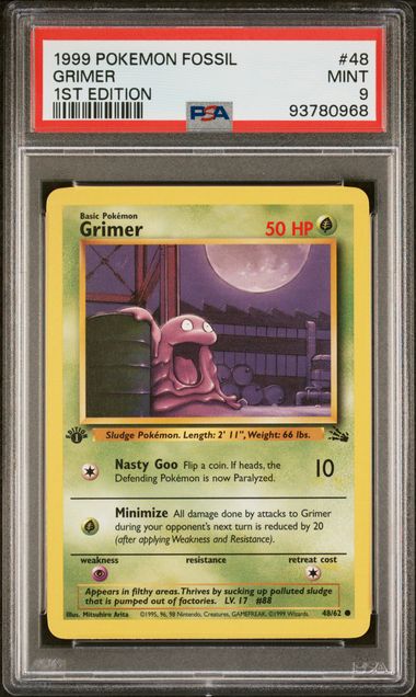 PSA 9 GRIMER 1ST EDITION FOSSIL #48