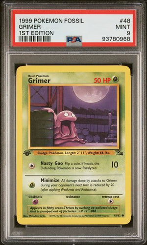 PSA 9 GRIMER 1ST EDITION FOSSIL #48