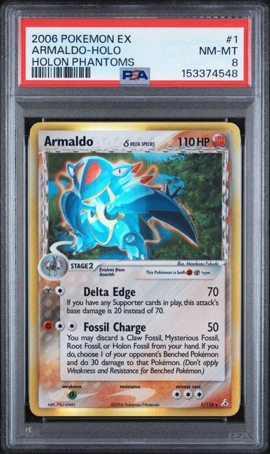 PSA 8 ARMALDO HOLON PHANTOMS HOLOFOIL #1
