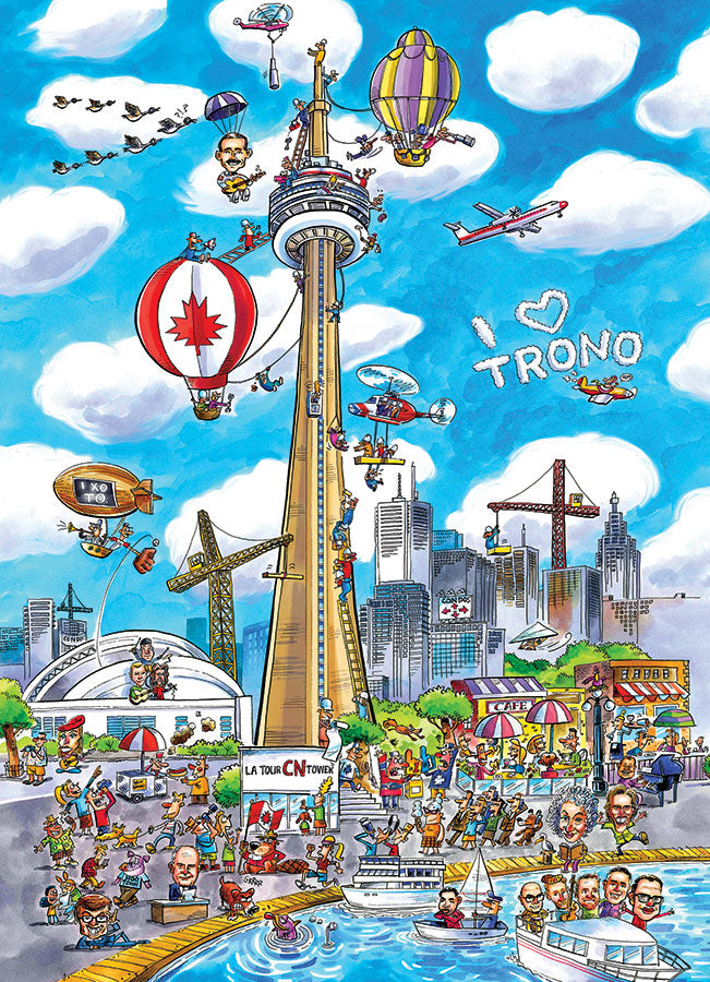 Doodle Town: Toronto Puzzle 1000pc