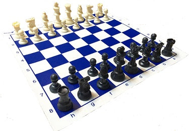 Chessmen Staunton Plastic Blk Cream WBag 2 1/2"