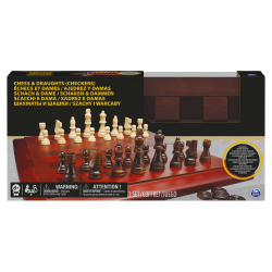 Deluxe Wood - Folding - Chess And Checkers