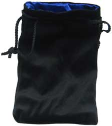 Dice Bag Velvet 5x8 Inch Black/Blue