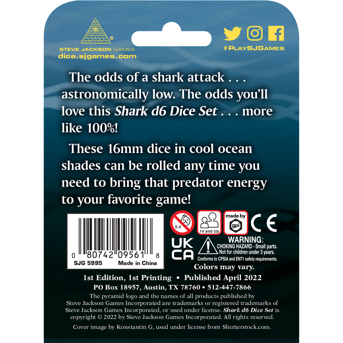 Shark D6 Dice Set