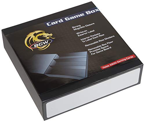 Gaming Card Box 3 Row Black w/White