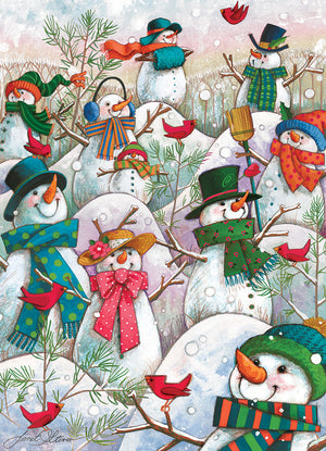 Hill of a Lot of Snowmen  500pc Puzzle