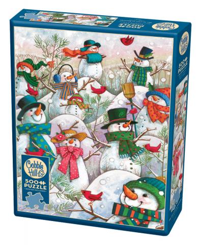 Hill of a Lot of Snowmen  500pc Puzzle