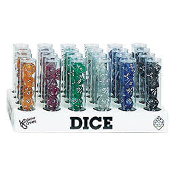 Glitter Polyhedral 7PC Tube of Dice-purple