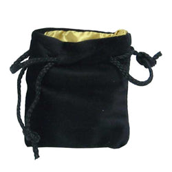 Dice Bag Velvet Black/Gold