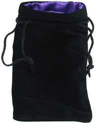 Dice Bag Velvet 5x8 Inch Black/Purple