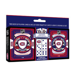 NHL 2pk Cards & Dice Set Canadiens