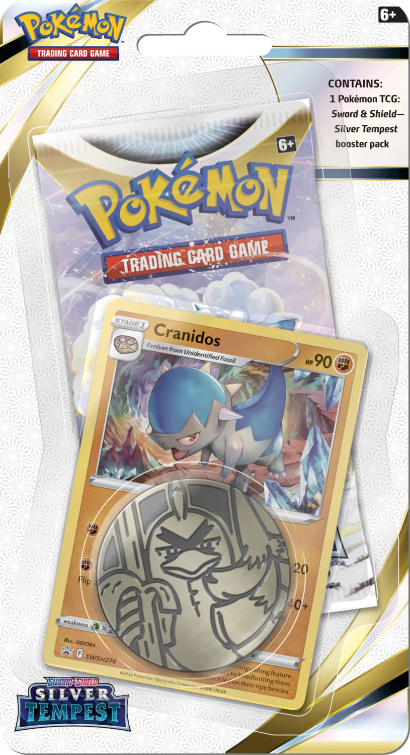 Pokémon SWSH 12 Silver Tempest Checklane Blister- Cranidos LIM 3