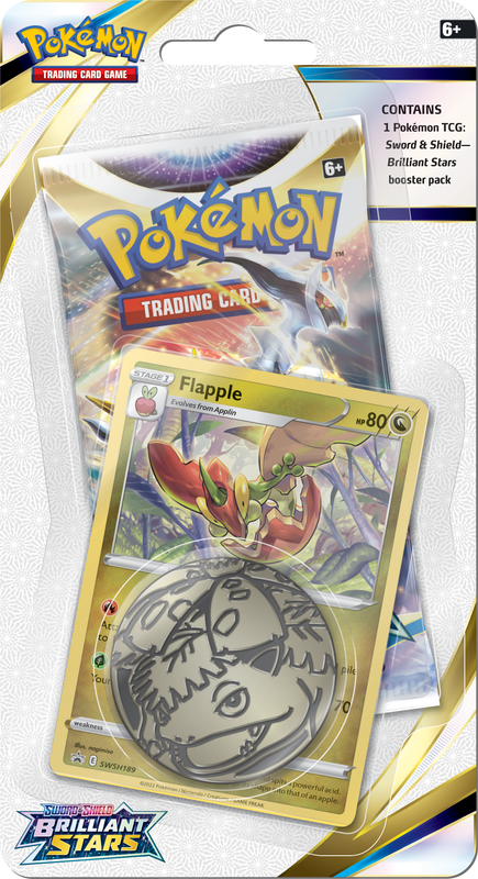 Pokemon SWSH9 Brilliant Stars Checklane Blister Flapple Limit 4
