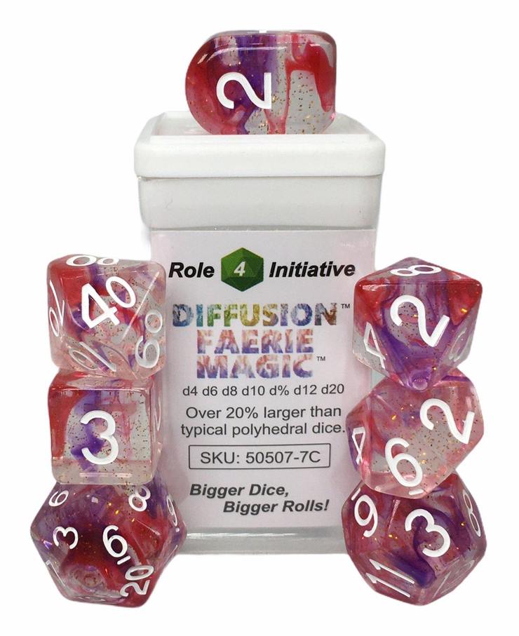 Set Of 7 Dice: Faerie Magic Arch'D4/Balance'D20