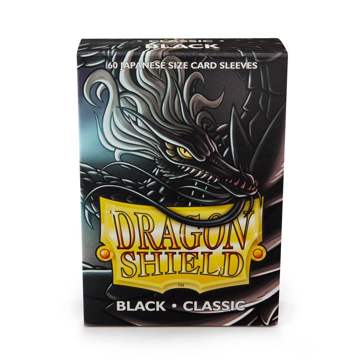 Dragon Shield: Japanese Size 60ct Sleeves - Black (Classic) - Let's Play! Cards and Games! Dragon Shield: Japanese Size 60ct Sleeves - Black (Classic) - Let's Play! Cards and Games!
