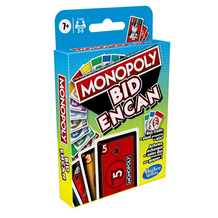 Monopoly Bid Card Game