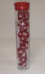 Glitter Polyhedral 7PC Tube of Dice-purple