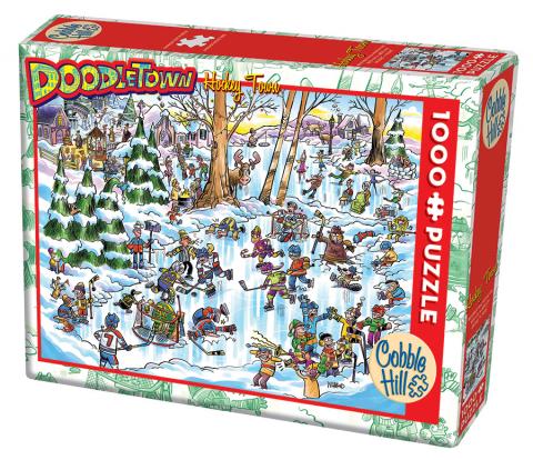 Doodle Town: Hockey Town 1000pc Puzzle