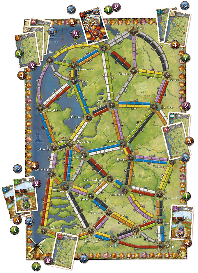 Ticket to Ride - Map # 4 - Nederland